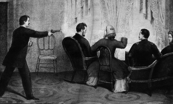 Depiction of Lincoln's assassination